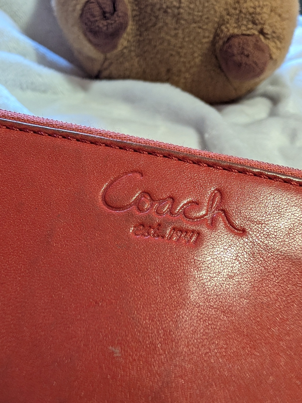 Vintage Y2K Coach Ashley Turnlock Leather Envelope Wallet - Picture 10 of 14